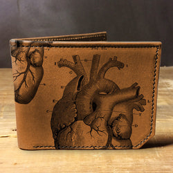 Anatomical Heart - Printmaker Leather Wallet