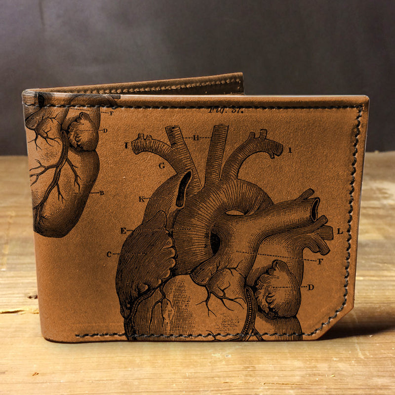 Anatomical Heart - Printmaker Leather Wallet