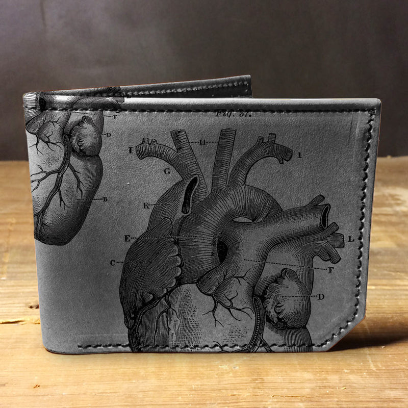 Anatomical Heart - Printmaker Leather Wallet