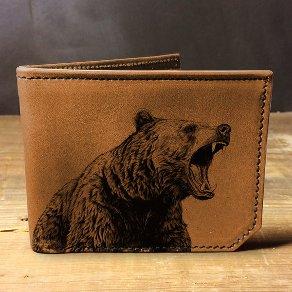 Bear - Printmaker Leather Wallet