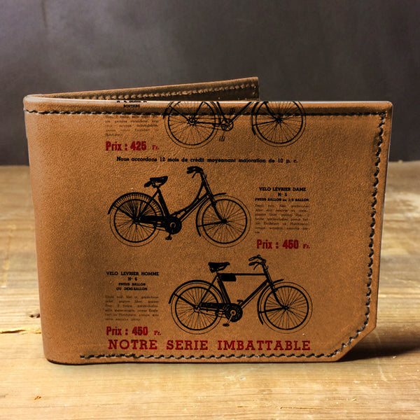 French Bikes - Printmaker Leather Wallet