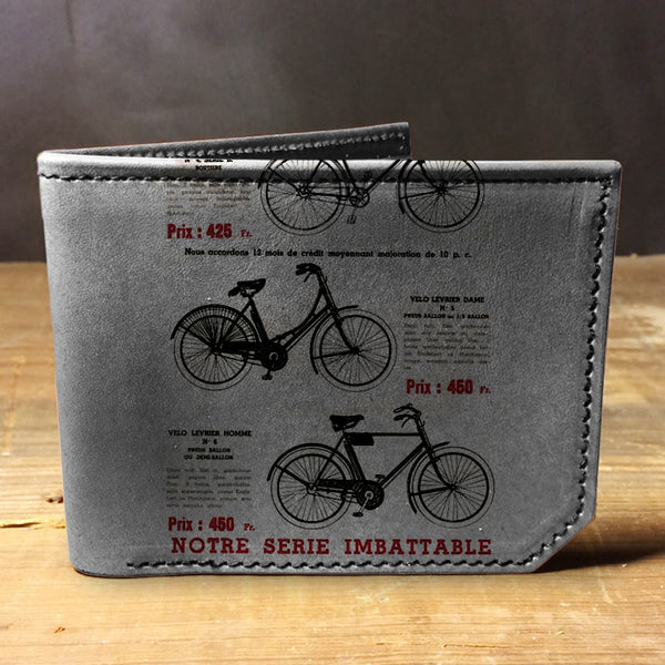 French Bikes - Printmaker Leather Wallet