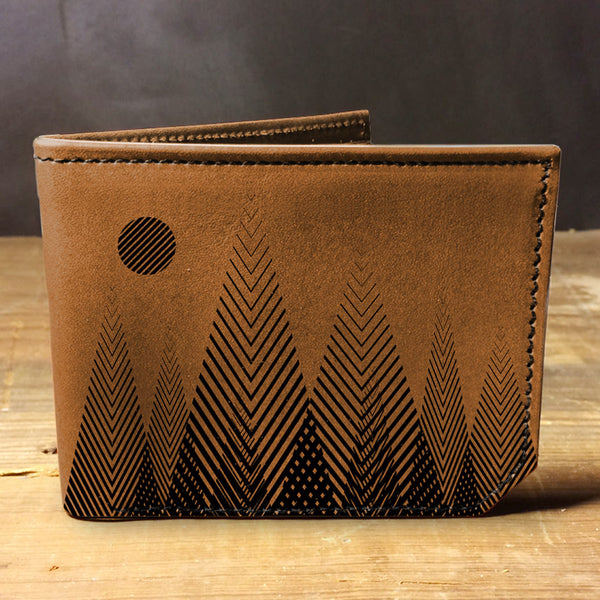 Geometric Trees - Printmaker Leather Wallet