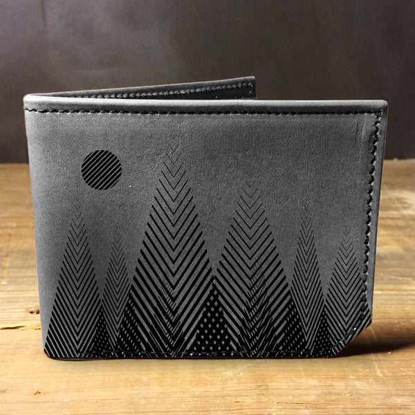 Geometric Trees - Printmaker Leather Wallet
