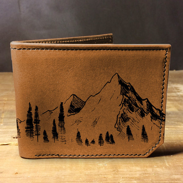 Mountains - Printmaker Leather Wallet