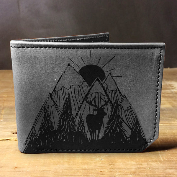 Outdoor Mountain Scene - Printmaker Leather Wallet