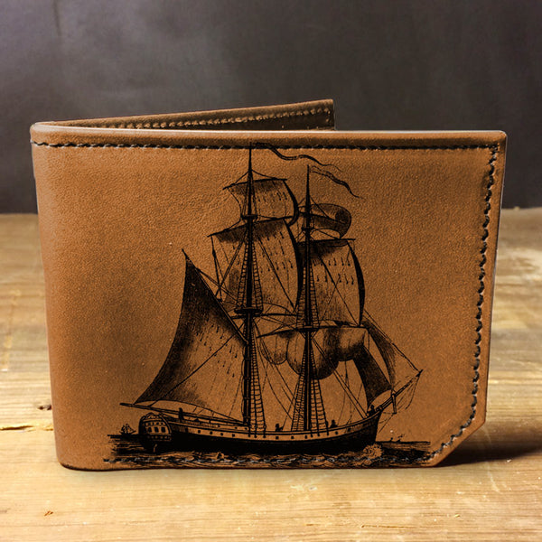 Pirate Ship - Printmaker Leather Wallet