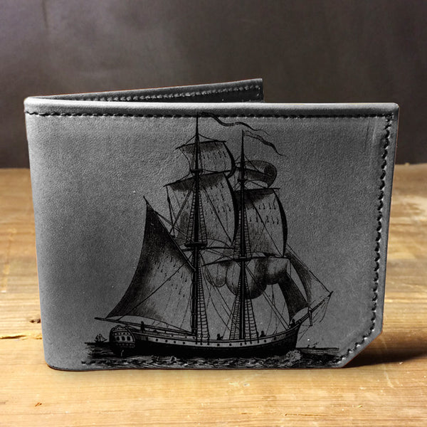 Pirate Ship - Printmaker Leather Wallet