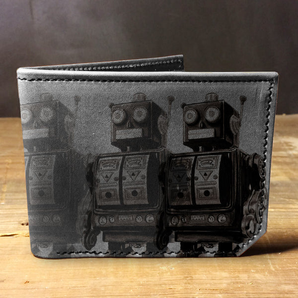 Robots - Printmaker Leather Wallet