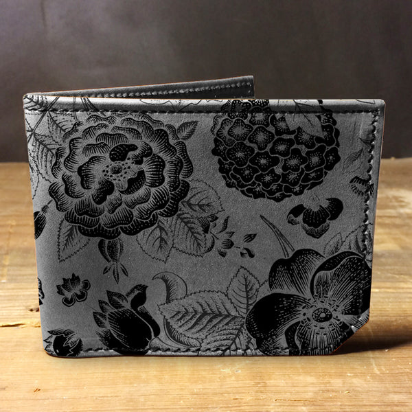 Floral Pattern - Printmaker Leather Wallet