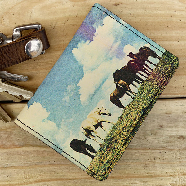 Horses - Leather Spectrum Vert Cardholder Wallet